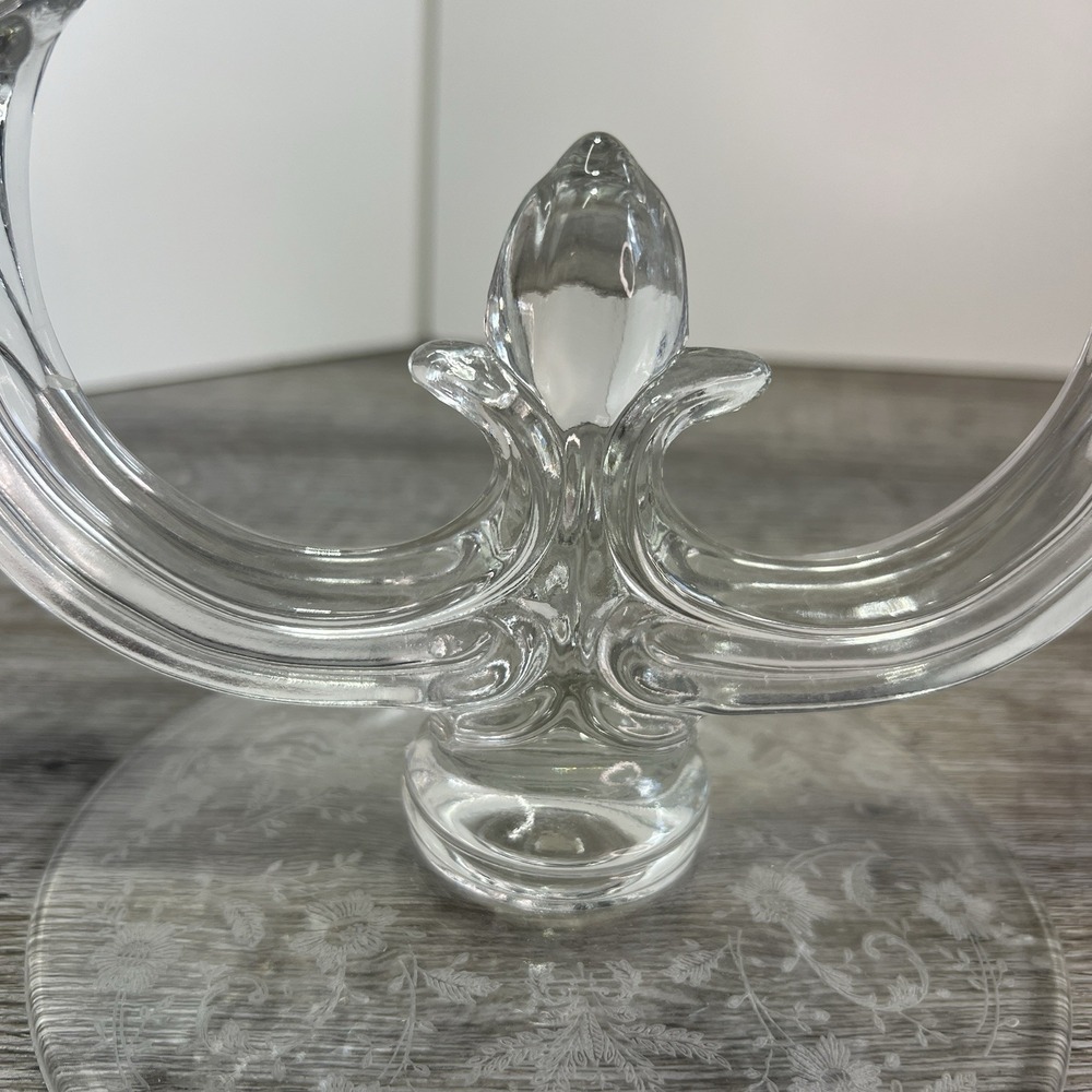 New Martinsville Viking Glass Prelude Double Stick Branch Candle Holder - Picture 3 of 8